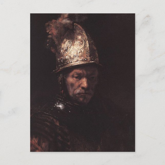 Man med den gyllene hjälmen vykort (Framsida)