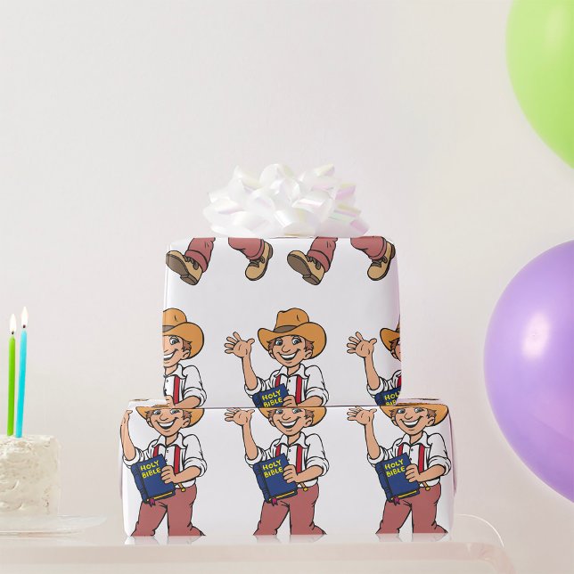 Man med en bibel presentpapper (Skapare uppladdad)