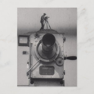 Man med en filmkamera (sköt 1st) vykort