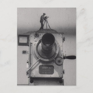 Man med en filmkamera (sköt 1st) vykort