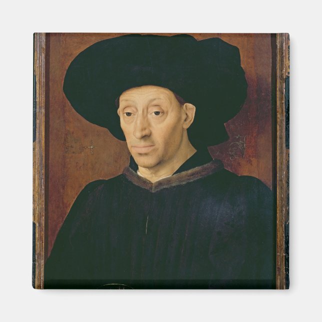 Man med ett glas Vin Magnet (Framsidan)