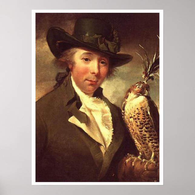 Man med Falcon Poster (Framsidan)