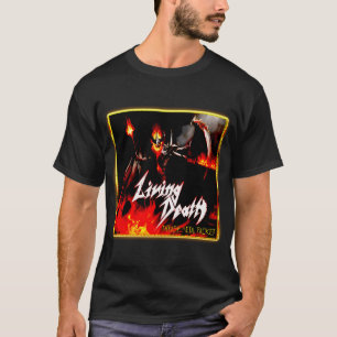 Man Med Flamma Från Heavy Metal-band T Shirt