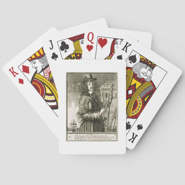 Man med fyrverkeriraket, från 'Recueilen de fig Casinokort (Baksidan)