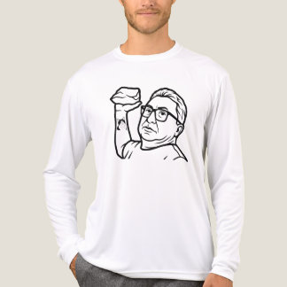 Man med glasögon som håller sten Katt tatuering Li T Shirt