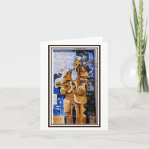 Man med Guitar. Mural art i Orgosolo, Sardinien