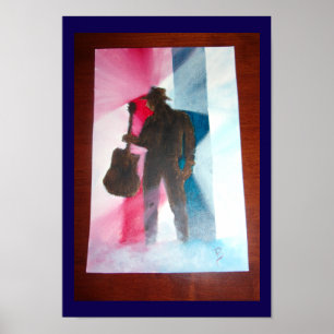 Man med Guitar Poster