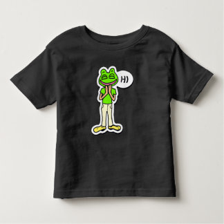 Man med leende Frog Head AI Art T Shirt