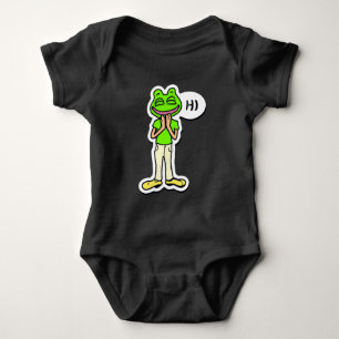 Man med leende Frog Head AI Art T Shirt