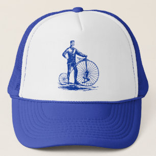 Man med Penny Farthing - Navy Blue Keps