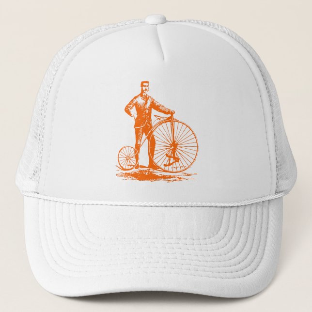 Man med Penny Farthing - Orange Keps (Framsida)