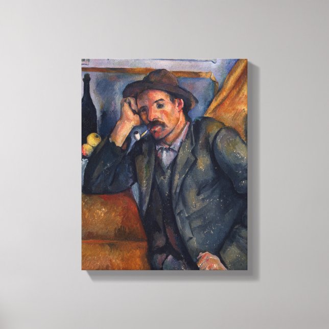 Man Med Pip - Paul Cezanne - c1890 Canvastryck (Framsida)