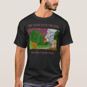 Man med Pipe Napa Valley Vin Land Art Nap T Shirt