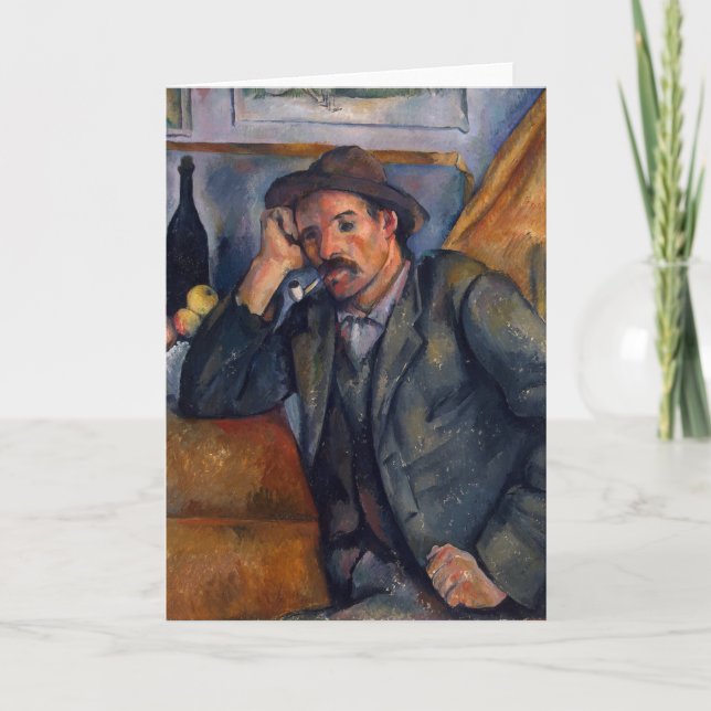 Man med pipe - Paul Cezanne - c1890 Kort (Framsida)