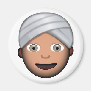 Man med turbanen Emoji Magnet