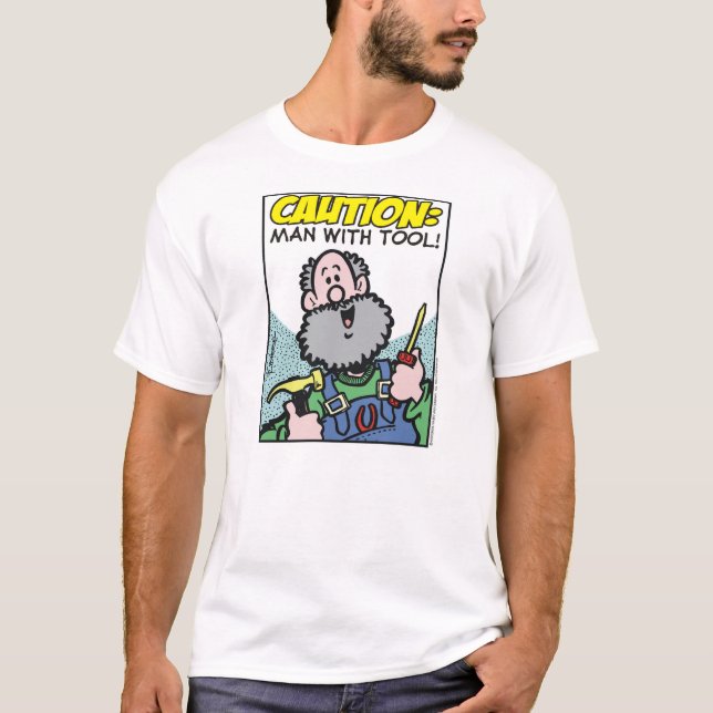 Man med verktyg tee (Framsida)
