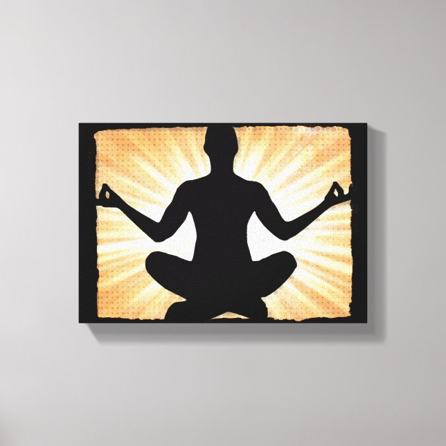Man Meditation Zen Canvas Wall Art (Framsida)