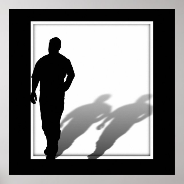 Man Missing Man Silhouette Poster (Framsidan)