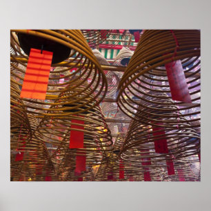 Man Mo Buddhist Temple från Hongkong Poster