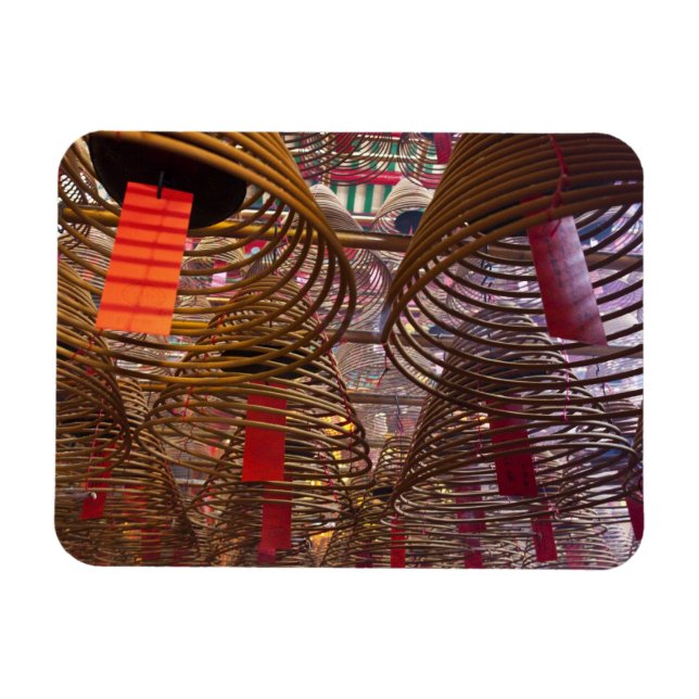 Man Mo Buddhist Temple i Hong Kong Magnet (Horisontell)