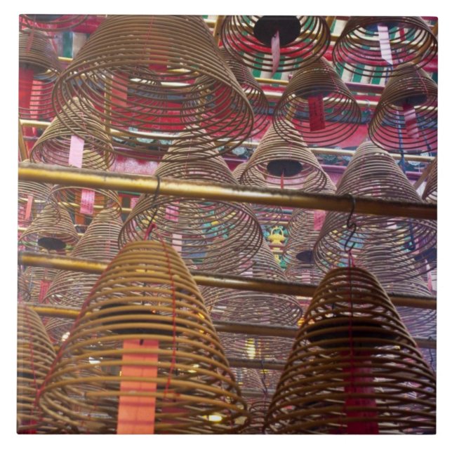 Man Mo Buddhistiska templet i Hong Kong Kakelplatta (Framsidan)