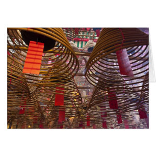 Man Mo Buddhisttemplet i Hong Kong Hälsningskort