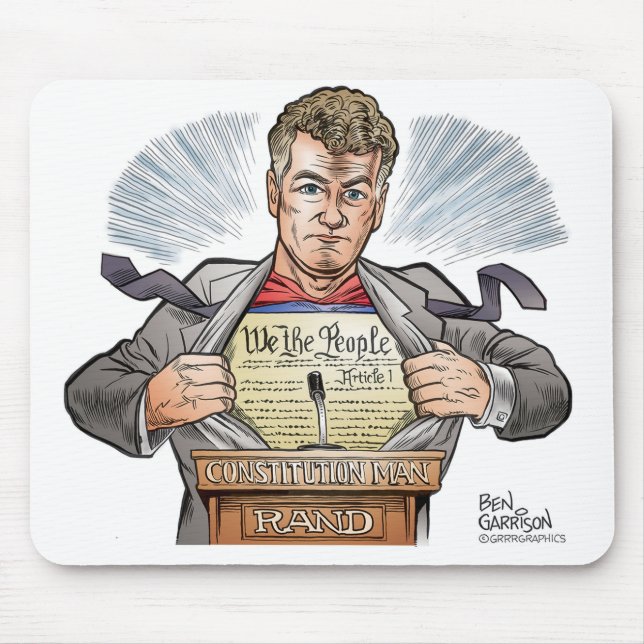 Man Mousepad för RandPaul konstitution Musmatta (Framsidan)