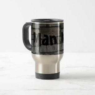 Man Mugg vid Sten på en