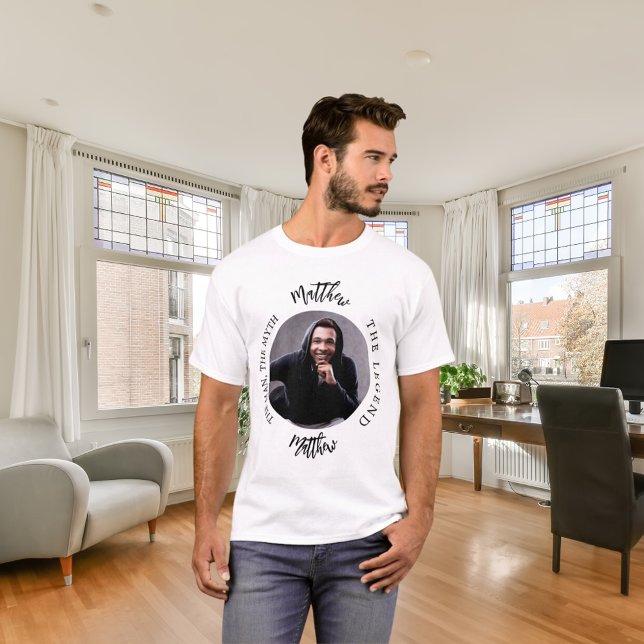 Man myt legend foto namn t shirt (Skapare uppladdad)