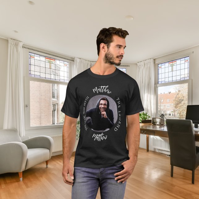Man myt legend foto namn t shirt (Skapare uppladdad)