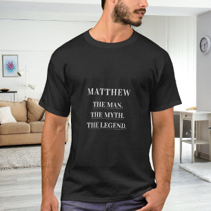 Man myt legend namn kul t shirt