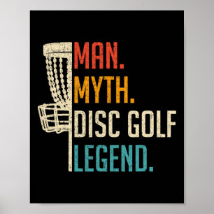 Man Myten Discgolf Legend - Frisbee Discgolf Spela Poster