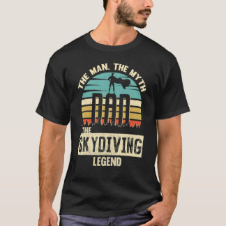 Man Myten Legend Pappa Fallskärmshopp T Shirt