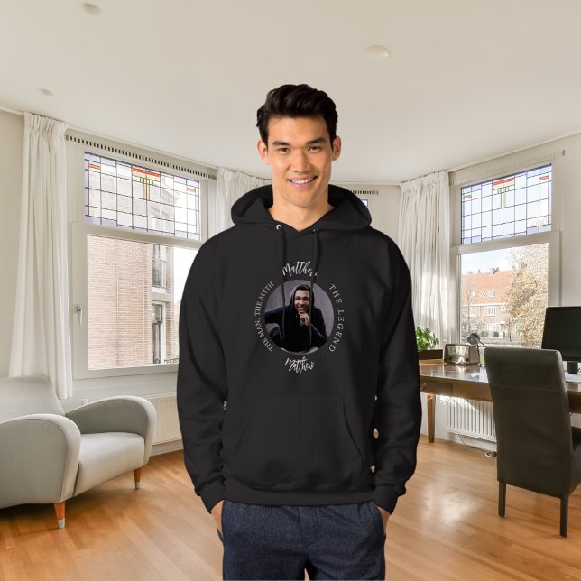 Man myth legend foto namn hoodie (Skapare uppladdad)