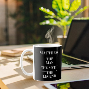 Man myth legend fotosvart, vitt kaffemugg