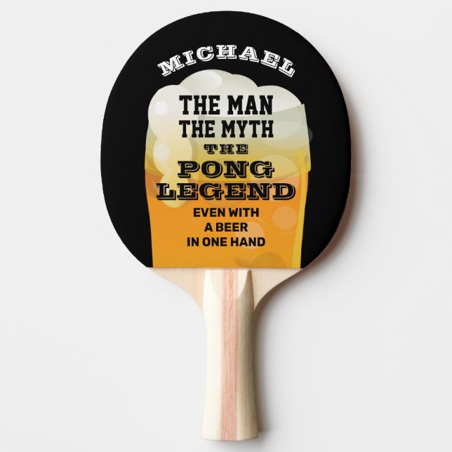 Man Myth Legend Funny Beer Pingisracket (Framsidan)