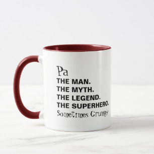 Man Myth Legend Funny Pa Kaffe Mugg