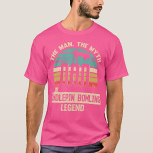 Man Myth Legend Pappa Candlepin Bowling T Shirt