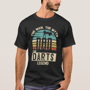 Man Myth Legend Pappa Darts Fantastisk Player Nove T Shirt