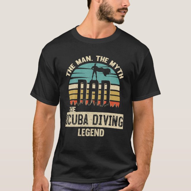 Man Myth Legend Pappa Dyka T Shirt (Framsida)