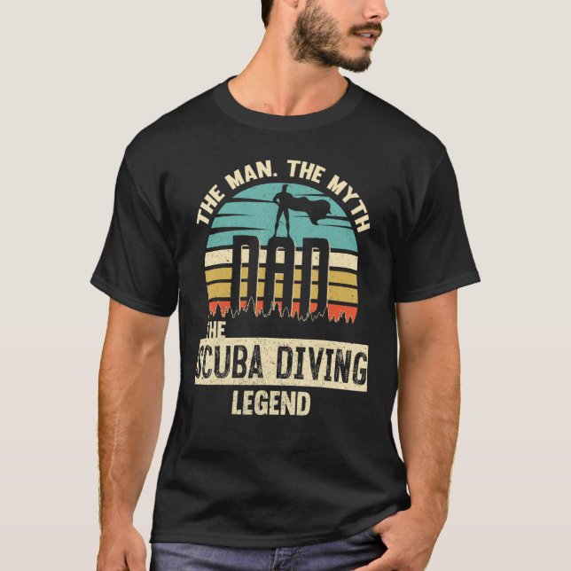 Man Myth Legend Pappa Dyka T Shirt (Framsida)
