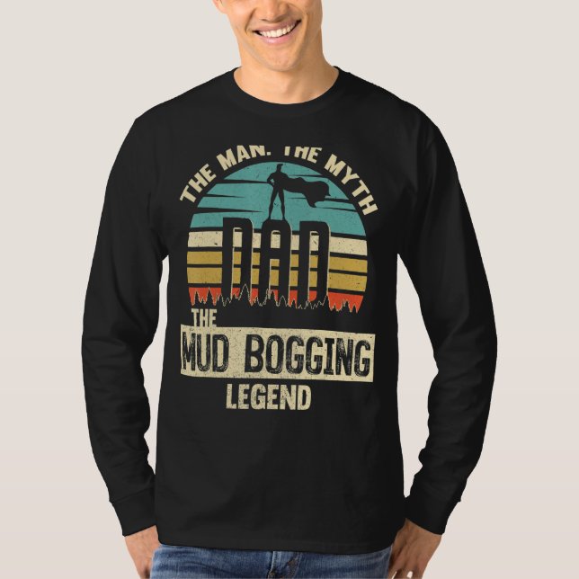Man Myth Legend Pappa Lera Bogging T Shirt (Framsida)