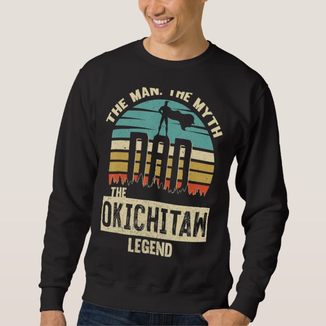 Man Myth Legend Pappa Okichitaw Lång Ärmad Tröja (Framsida)