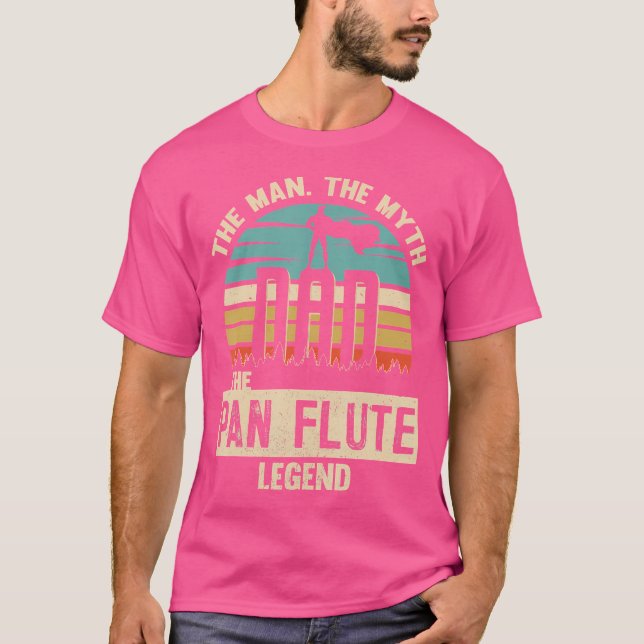 Man Myth Legend Pappa Pan Flute T Shirt (Framsida)