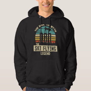 Man Myth Legend Pappa Ski Flies Hoodie