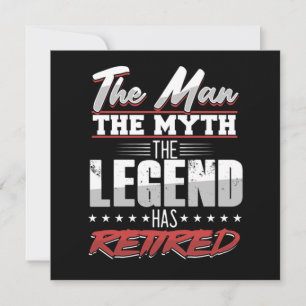 Man Myth Legend Retrött Pension Grandpa Gift Inbjudningar