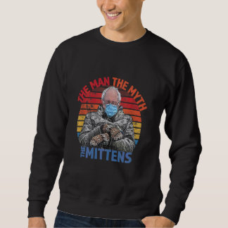 Man Myth Mittens Funny Inauguration Bernie Sanders Lång Ärmad Tröja