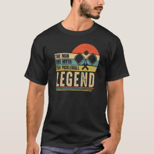 Man Myth Pickleball Legend Player Paddle Grap T Shirt