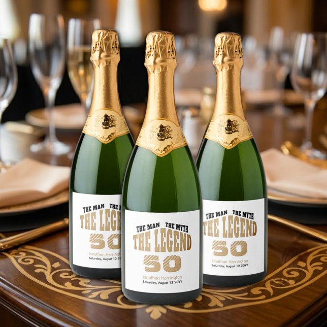 Man Mytt Legend Lyx Svart Guld 50-årsdag (Skapare uppladdad)