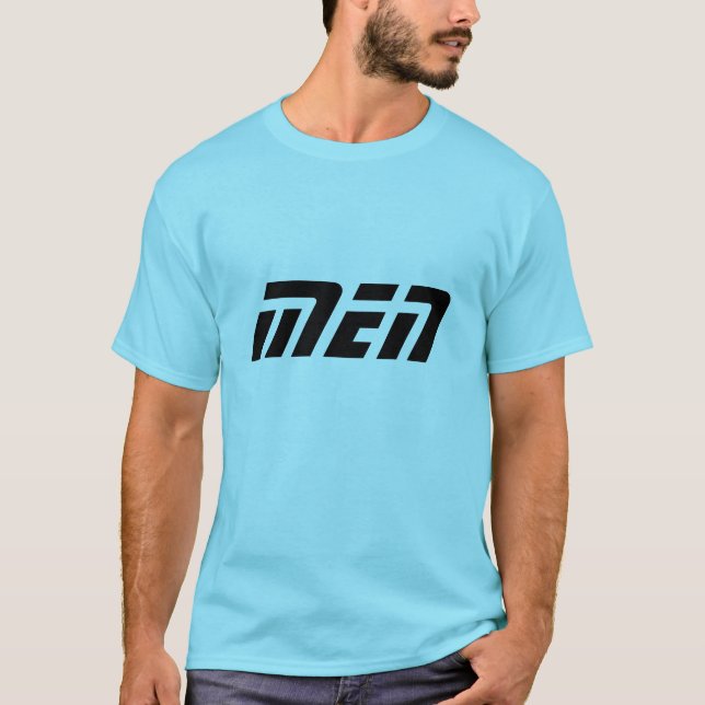 Män Namn Text Tryckt Blå Färg 100% bomull Trevlig T Shirt (Framsida)